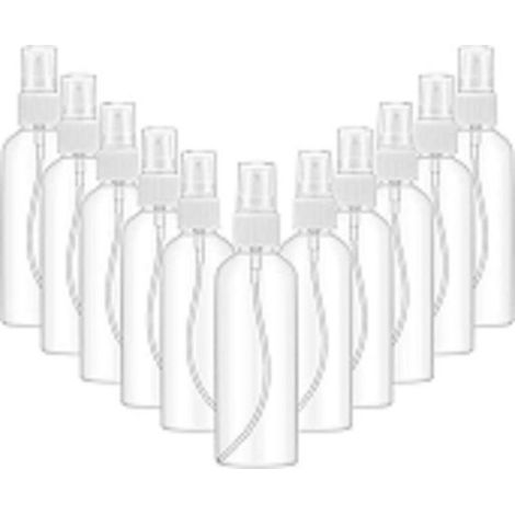 Botella pulverizadora - Botella pulverizadora/Roll-on recargable - Para limpieza, perfumes, aceites esenciales - Tamaño viaje 100 ml, paquete de 10 (1/2)