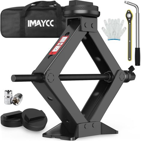 Cric Voiture 2.5T, Universel Crique Voiture avec 2 Tampon Caoutchouc, Portable Cric de Levage avec Clé pour Écrous de Roue, Set Urgence Automobile pour SUV MPV(1/3/5/6/7/Z/X) (1/5)