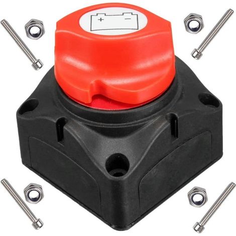 High-current power supply for automobiles, ships, and yachts, 12V-24V 300A, main switch with rotary knob for leakage protection and disconnection. (1/3)
