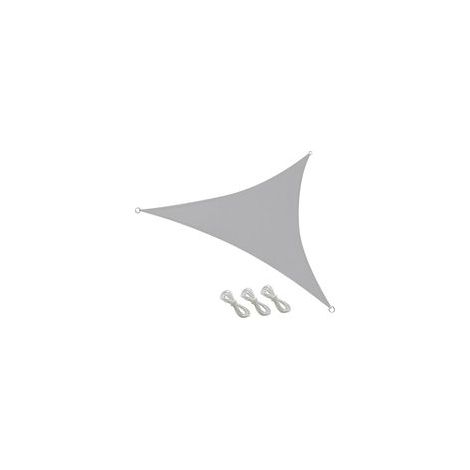 Voile d'Ombrage Triangulaire 3x3x3m Gris Imperméable et Anti-UV pour Jardin Terrasse Balcon Résistant aux Intempéries (1/3)