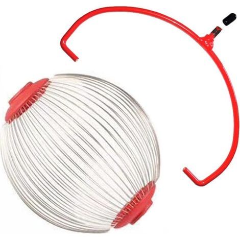 ALLIANDIS Cueilleur de fruits, panier de ramassage à rouleaux, panier de 23 cm, ramasseur de fruits, outil de verger, petit cueilleur (tête) (1/4)