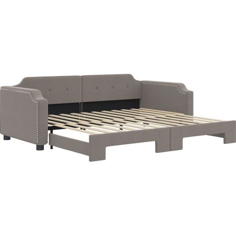 Maison Exclusive - Tagesbett Ausziehbar Taupe 100x200 cm Stoff