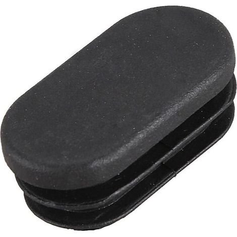 Oval Table Chair Leg Tube Pipe Insert End Cap 40mm X 20mm 20pcs Black (1/4)