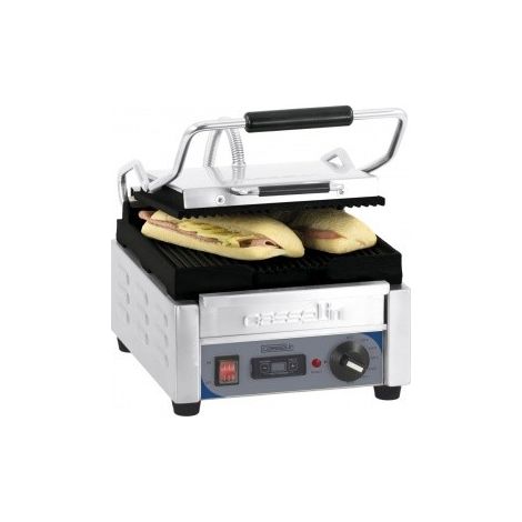 Grill Panini Petit Premium Rainurée - Rainurée Avec Minuteur - Casselin