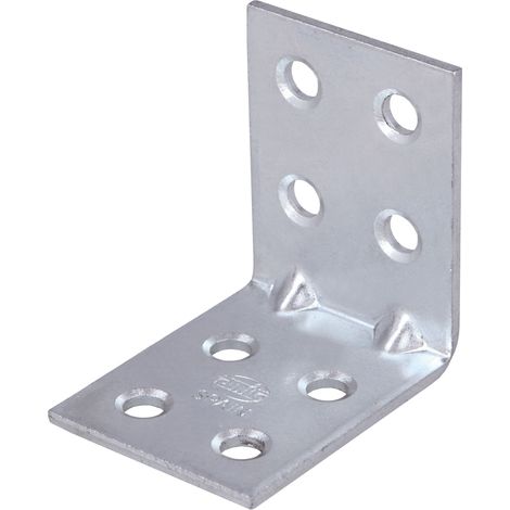 AMIG angulo 1-50x50x30 zincado caja 20 , Ángulo de refuerzo de acero Mod 1 Amig Canto cuadrado Ideal para fijar o ensamblar muebles de madera Fabricado en acero al carb (1/4)
