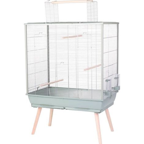 ZOLUX Erhöhtes Gitterkäfig für Vögel Néolife - Für Wellensittich, Nymphensittich, Kanarienvogel - 81 x 48 x 130 cm - Néolife - Grün (1/2)
