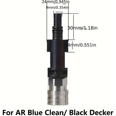 (A) Raccord rapide pour nettoyeur haute pression - Adaptateur en acier inoxydable 1/4" pour Karcher/Lavor/Bosch (1/5)