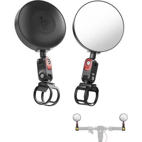 Rétroviseur pour trottinette compatible avec Segway Ninebot et tous les KickScooter Max G30 G2 G3 ZT3 PRO GT3 F3 E3 (sauf Air T15), grand angle réglable (1/5)
