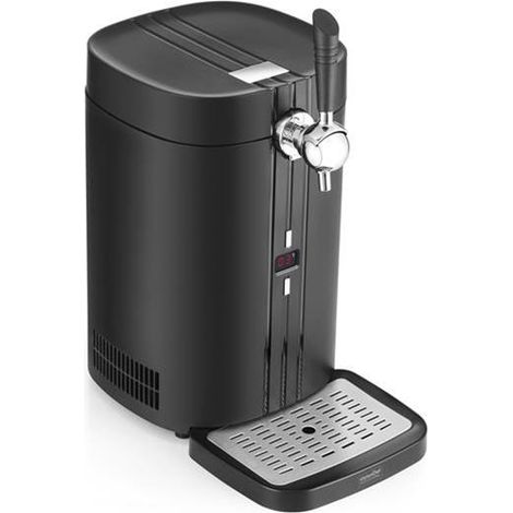 Machine à bière - Système bière pression pour fût 5 l - Température réglable-Inox noir - KITCHENCHEF (1/3)