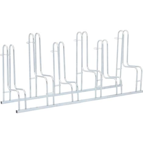 Support de vélo au sol autoportant pour 6 vélos acier galvanisé (1/5)