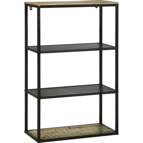 Bibliothèque  Armoire à livres 70 x 35 x 110 cm Bois de manguier massif (1/4)