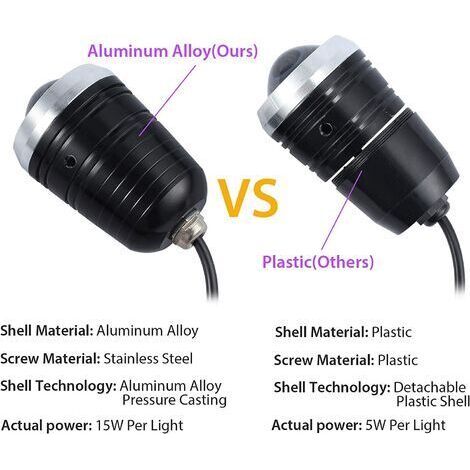 Stück 15W Motorrad-LED-Zusatzscheinwerfer, Motorrad-Nebelscheinwerfer, LED-Spot-Projektor, 3000LM, U5 wasserdicht, 12-24V für Motorrad, Quad, Roller – mit Schalter