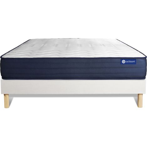 Actiflex life matratze 180x210cm + Bettgestell mit lattenrost , Härtegrad 5 , Taschenfederkern und Memory-Schaum , Höhe : 22 cm