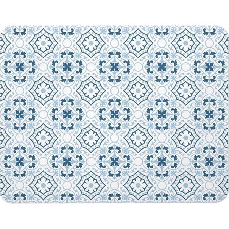 Tapis de Bain à Motifs "Atlanta" 40x60cm Bleu