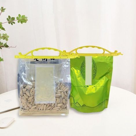 4-teiliges Set Lebensmittelverschlussclips, Verschluss für Lebensmittelbeutel, Snackverschlussclips mit ergonomischem Griff für Lebensmittelbeutel, wiederverwendbarer Küchenverschlussclip (1/4)
