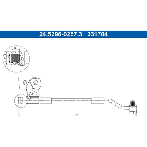 Flexible de frein ATE 24.5296-0257.3 HYUNDAI 58738-1J300