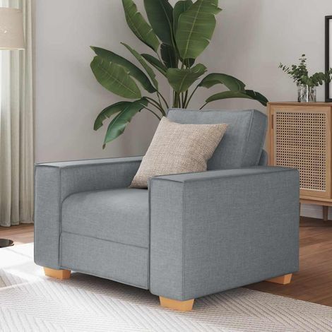 vidaXL Canapé Fauteuil Gris Clair 100x78x84 cm Tissu