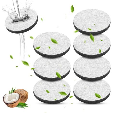 Lot de 8 Disque Filtrant à Eau Recharge pour Bouteilles Compatible avec Fill & Go, Filtre Microdisc Réduisent le Chlore, les Microparticules et Autres Impuretés, Gourde Filtrante (1/5)