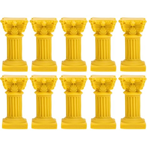 Bougeoir Base Colonne Romaine 10 Pièces en Résine Beige (1/5)