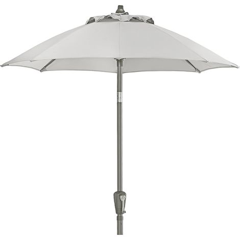 Parasol en aluminium/polyester Gris clair 150 cm Hauteur 221 cm (1/5)