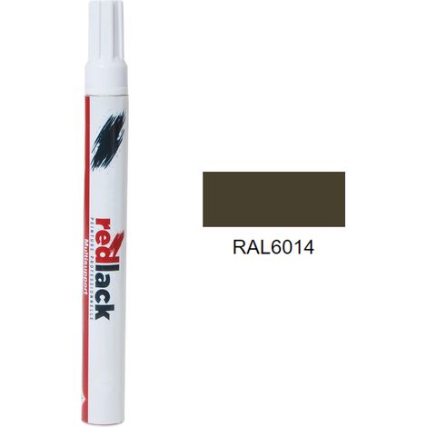 Feltro Vernice per ritocchi 8 ml – RAL 6014 – Giallo oliva – lucida – multisupporto – Redlack