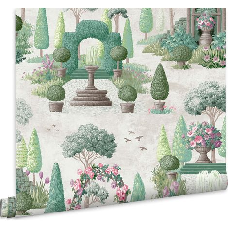 Laura Ashley Naunton Folly Vliestapete Grun 10mx52cm (1/4)