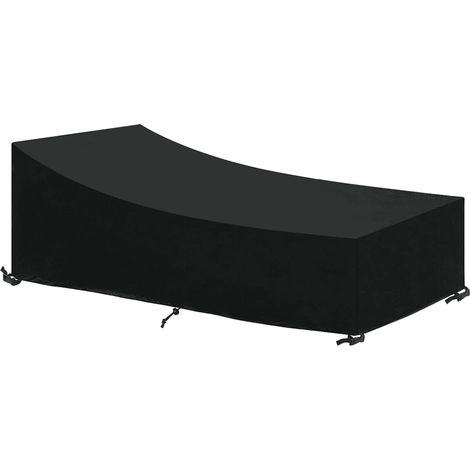 Liegestuhl-Abdeckung 210x75x40/80cm Outdoor-Liegestuhl-Abdeckung, wasserdichte Sonnenliegen-Abdeckung, Schutzhülle für Gartenliegestuhl, Winddicht, Anti-UV