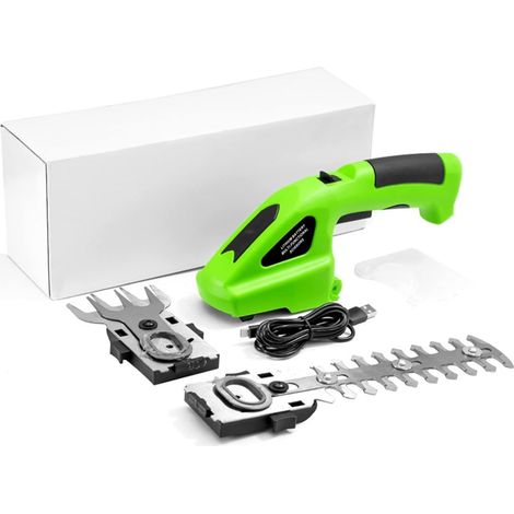 2 en 1 Taille-haie électrique 3.6V Coupe-haie sans Fil Portable Coupe-Herbe à Une Main Jardin désherbage Cisaillement Tondeuse (1/5)