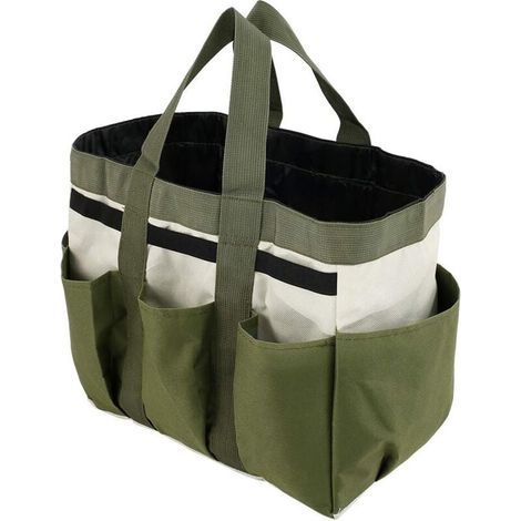 Trywise Sac de rangement pour outils de jardin, cabas à 8 poches, robuste, en tissu Oxford, idéal pour l'intérieur et l'extérieur. Cadeau parfait pour hommes et femmes. (1/4)