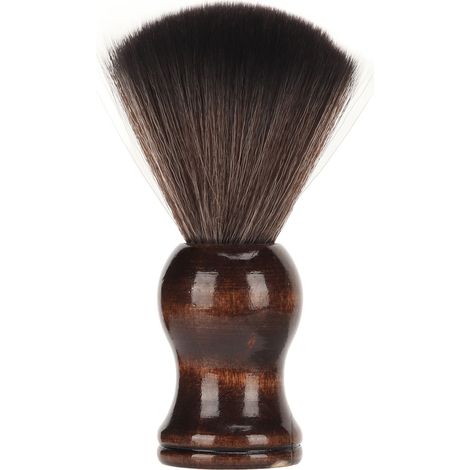 Brosse à barbe en nylon doux, portable, anti-poussière, avec manche ergonomique, idéale pour rasage et soin de la barbe homme, nettoyage facile. (1/5)