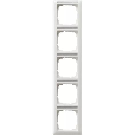 Gira Abdeckrahmen 5f senkr. BSF System 55 Reinweiß [111503], 1115 03