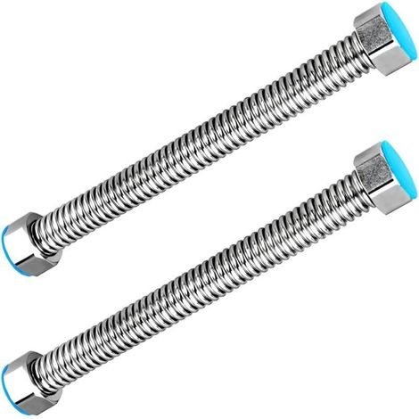 2 pièces G1 / 2 "x G1 / 2" tuyau, 10cm, raccord de tuyau de chauffe - eau tuyau de salle de bains tuyau d'eau chaude,de DEBUNS (1/5)