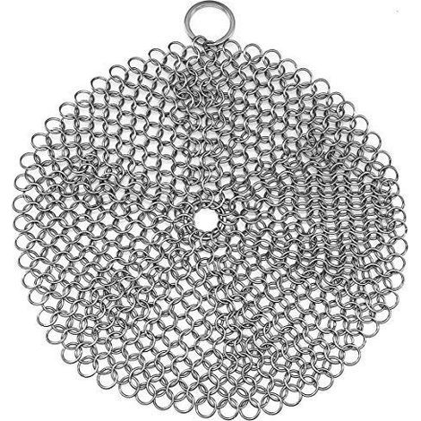 Nettoyant pour casserole en fonte en acier inoxydable, nettoyant pour chaîne de cuisson en fonte, pour casserole en fonte, casserole pré - aromatisée, casserole hollandaise, barbecue Grill (1/5)