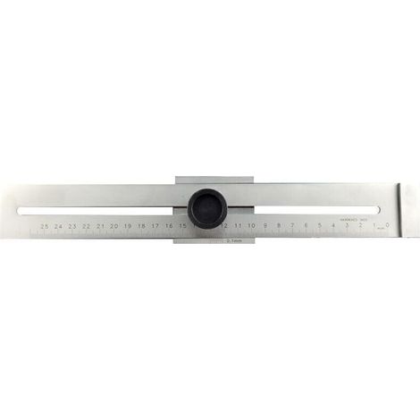 Règle de traçage chromée mate graduée au laser, graduation en mm, bord de traçage trempé, tailles Nom: 250 mm Mesure en inox (1/4)