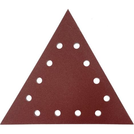 Carta vetrata triangolare per pareti, 12 fori, 288 mm, senza punti ciechi, levigatura, stucco, floccatura, carta vetrata - 10 pezzi - 120 (1/4)