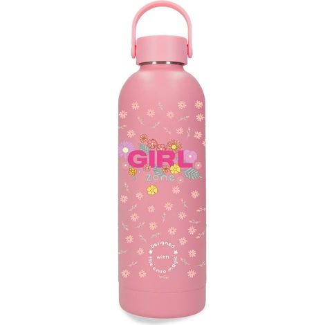 Botella de Acero Inoxidable Rosa Enso Girl Zone 500ml 7,4x23,5x7,4 cms