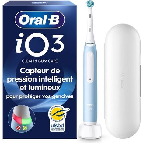 Oral B iO3 Serie Elektrische Zahnbürste Eisblau (1/5)