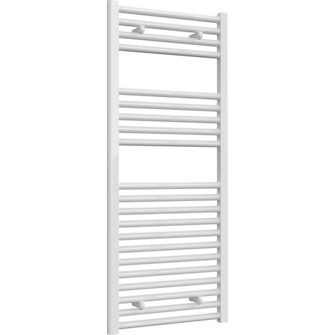 Reina Diva White Electric Towel Rail 1200mm High x 500mm Wide (+ Chrome On/Off Touch Element) (1/5)