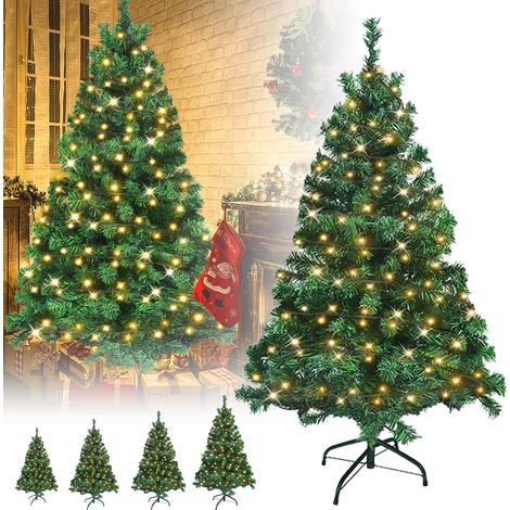 AUFUN Sapin de Noël Artificiel avec éclairage(1,8m,Vert) (1/5)