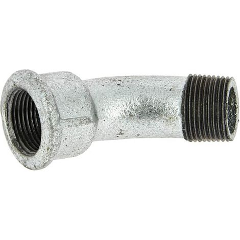 Courbe 45° fonte galva Mâle Femelle 3/4