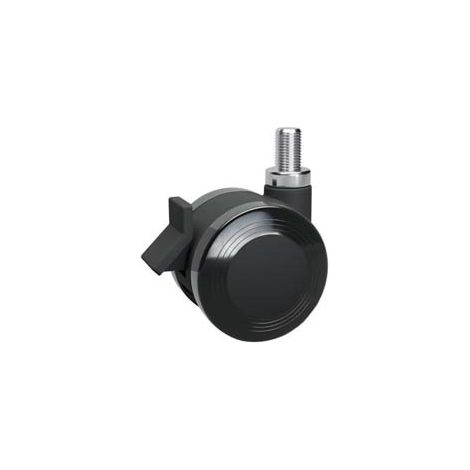RUOTE ANTITRACCIA IN POLIURETANO CON PERNO GIREVOLE E FRENO 172BISB- - ø mm.50 perno ø mm.10x15 mm.58h port.kg.45 - 4 pezzi AVO