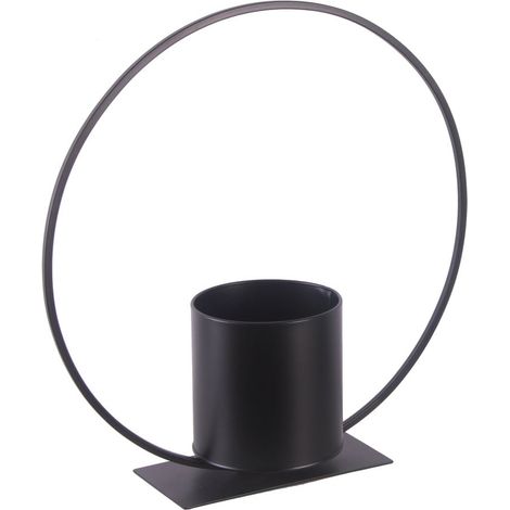 TrendLine Pflanztopf Metall Ø 12,5 x 40 cm schwarz Übertopf