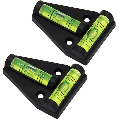 Niveau à bulle compact – Mini niveau bidirectionnel pour camping car – Installation facile avec 2 trous pré-percés – Matériaux PMMA et ABS (1/5)