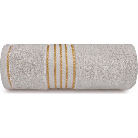 Toalla de algodón FROTTE de 70x140 cm para baño, color liso TIWANO gris claro (1/5)