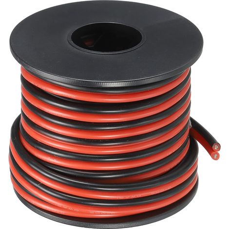 Câble d'alimentation 2 conducteurs 16AWG, en cuivre étamé de 1,31 mm², longueur 7,5 mètres, pour (1/5)