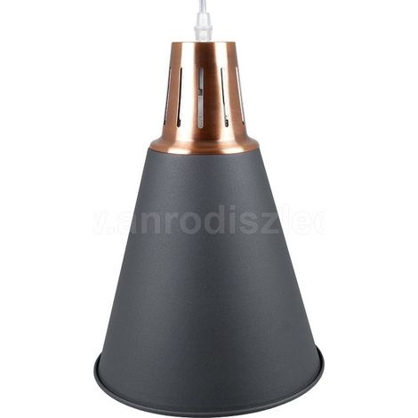 TRADE SHOP - Lampadario Pendente Lampada A Sospensione Colore Nero Sabbia Alluminio Vt-7520 - (1/5)