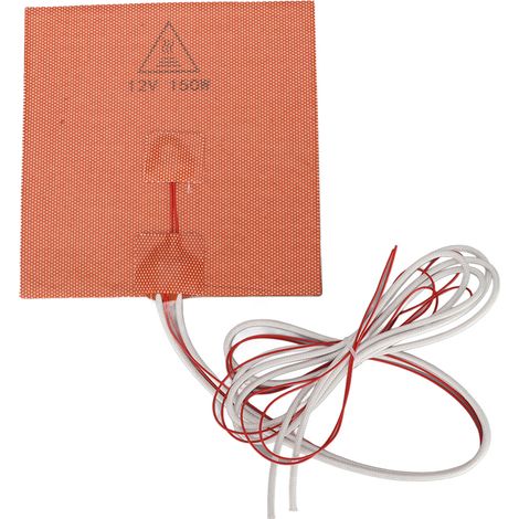 Tapis chauffant en silicone résistant aux hautes températures avec adhésif, pour lit chauffant d'imprimante 3D 150x150mm 12V 150W (1/5)