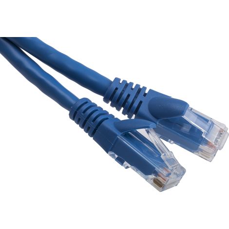 Câble cat 6 Avec connecteur / , U/UTP, gaine PVC Bleu, 500mm ( Prix pour 1 )