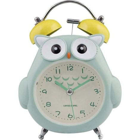 Réveil Belle Bande dessinée Hibou réveil à Piles Montre réveil décor à la Maison Horloge de Bureau (1/5)