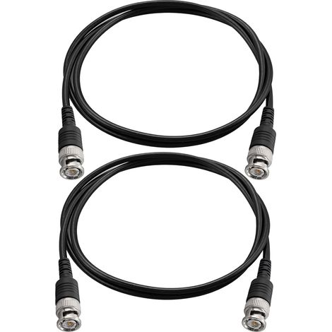 2 Pièces Câble Coaxial BNC Mâle à Mâle 50 Ohms, Câble Vidéo SDI Câble de 1 Mètre pour Analyseur d'Antenne, Caméra de Sécurité CCTV, Oscilloscope et Système Vidéo (1/5)